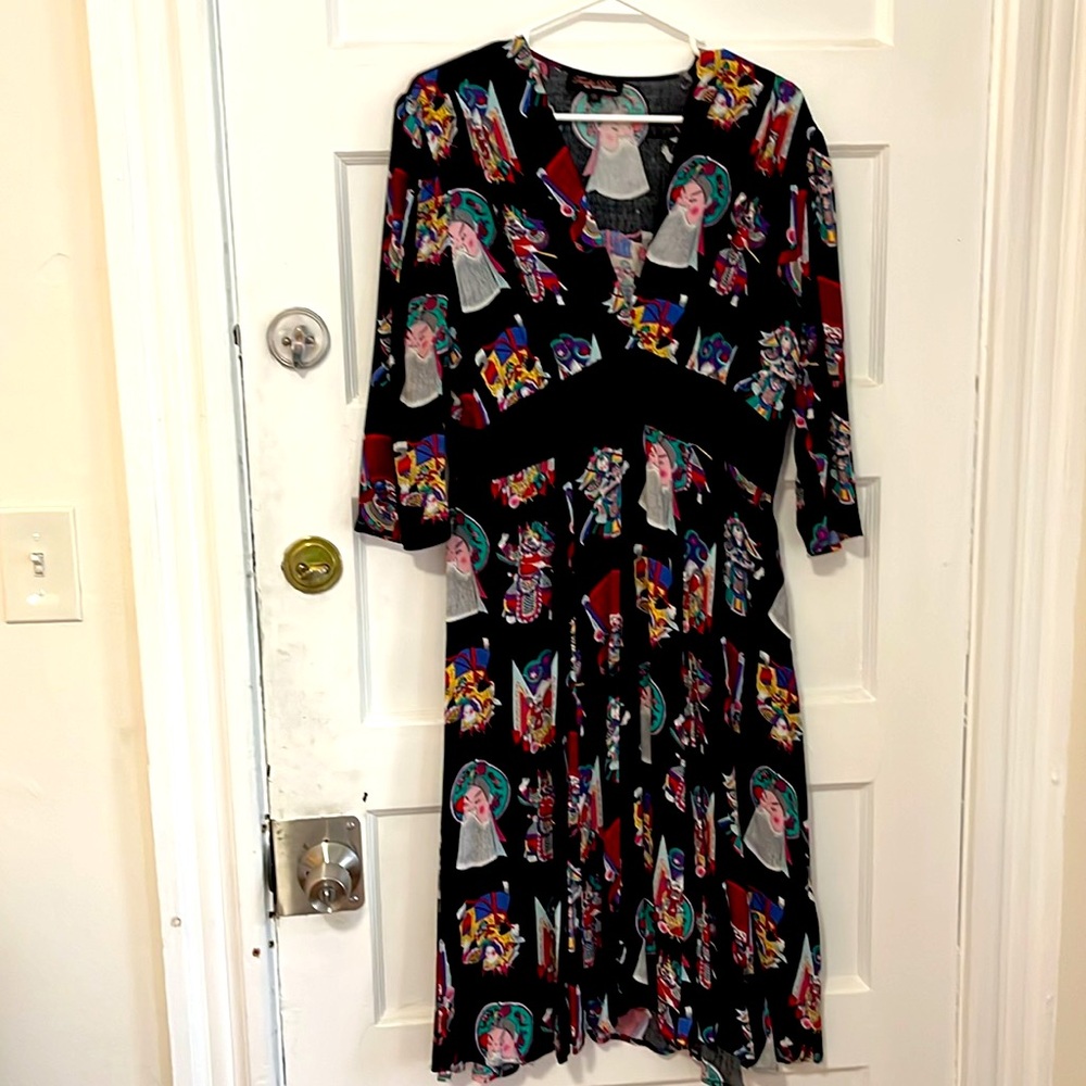 Colorful Patterned Women's Dress